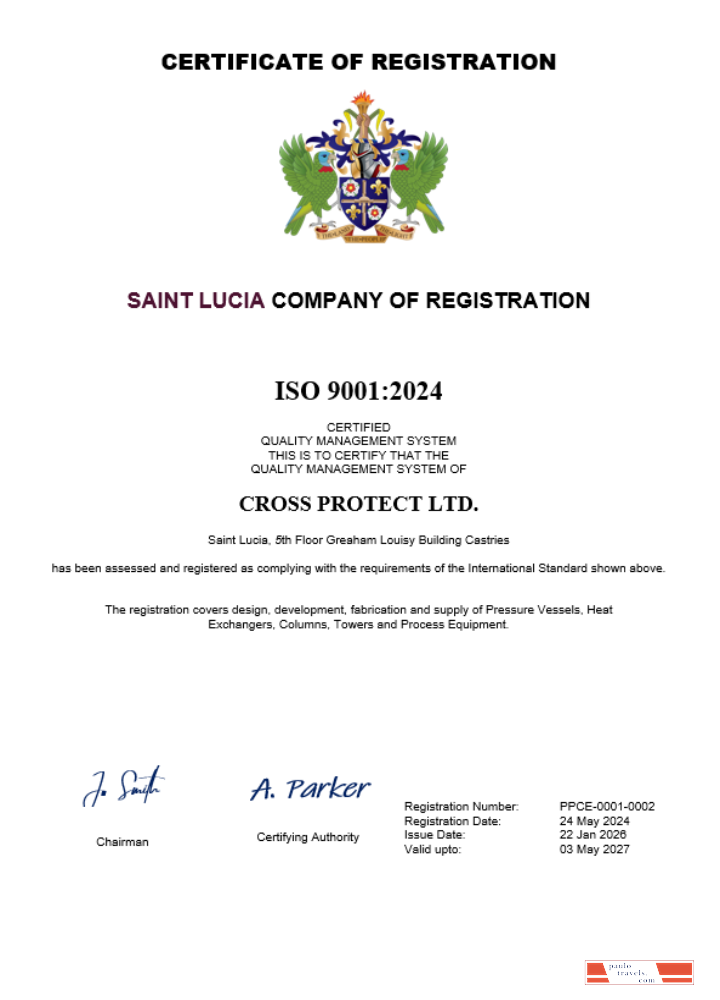 Saint Lucia business registration certificate Word and PDF template